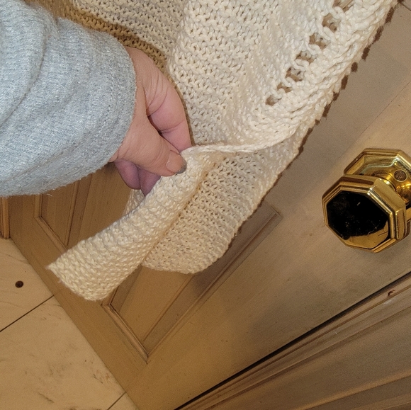 Misses sz L Billabong Sleeveless Off White Cowlneck Sweater - Picture 3 of 5